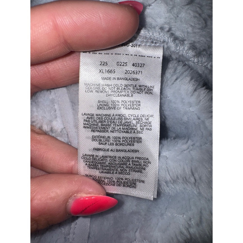 Columbia Fire Side II Sherpa Jacket Women Light Blue Full Zip Textured Fleece M - Picture 8 of 8